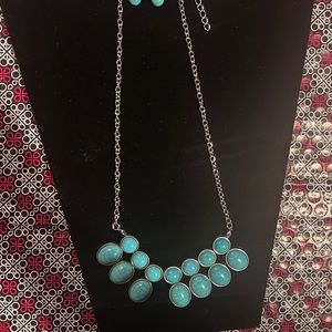 Necklace & Earring Set - Environmental Impact Blue Necklace
